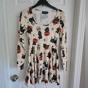 Sourpuss Halloween Skater Dress Size S